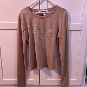Charlotte Russe long sleeve top with sequin design